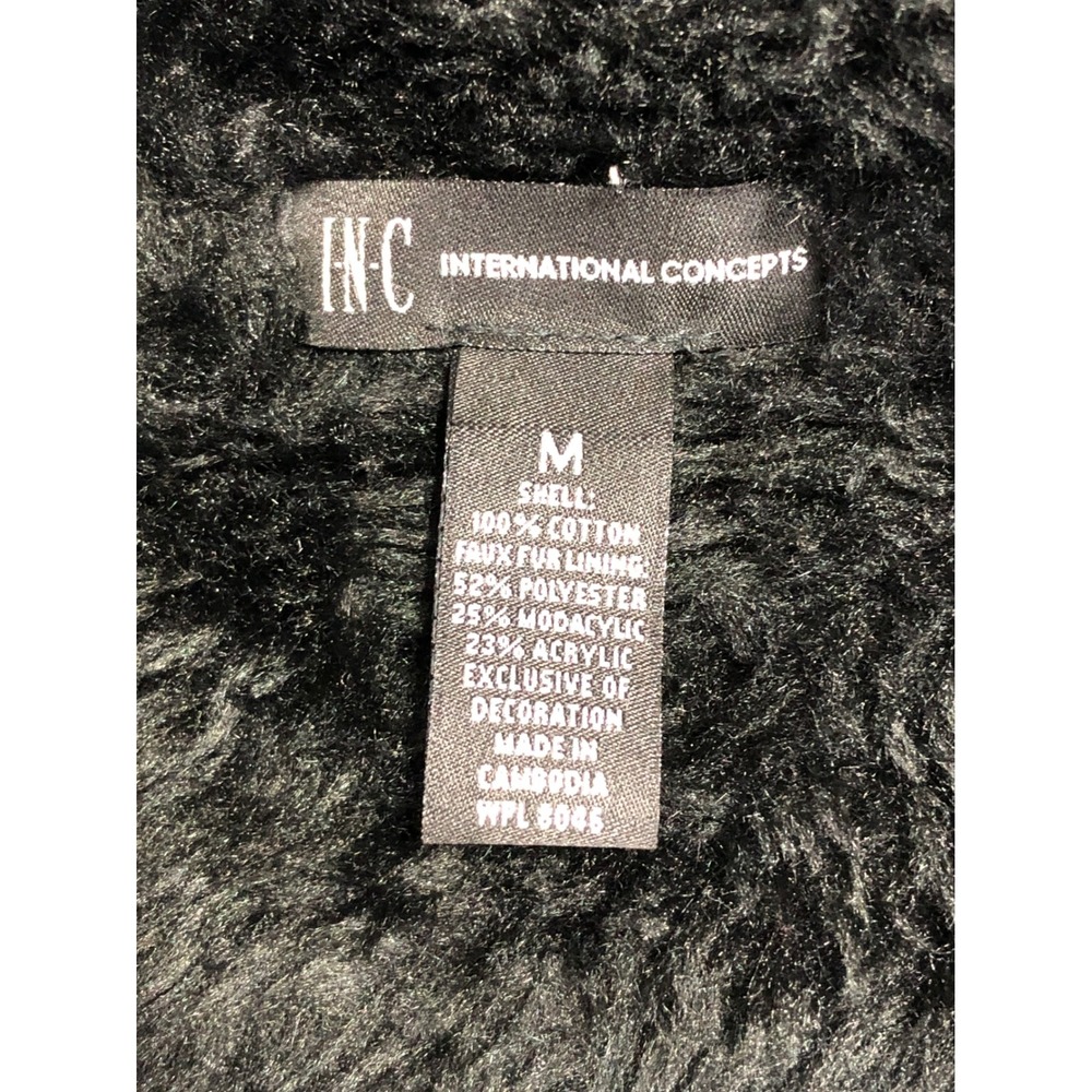 INC International Concepts Mens Full Zip Faux Fur Lined Sweater Jacket Grey M - Picture 2 of 7